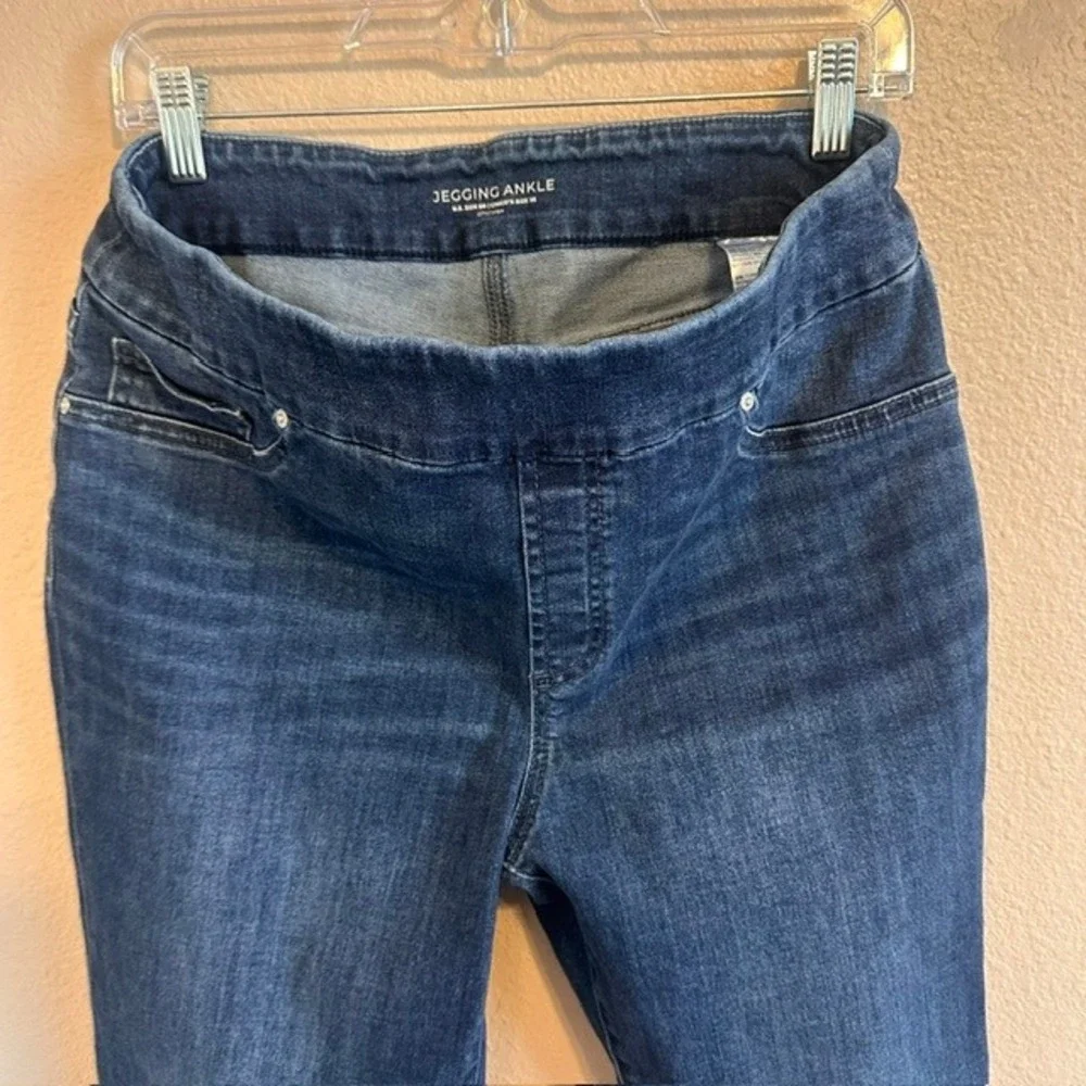 Chico's Women's Pull On Jegging Ankle Denim Blue Stretch‎ Jeans 8